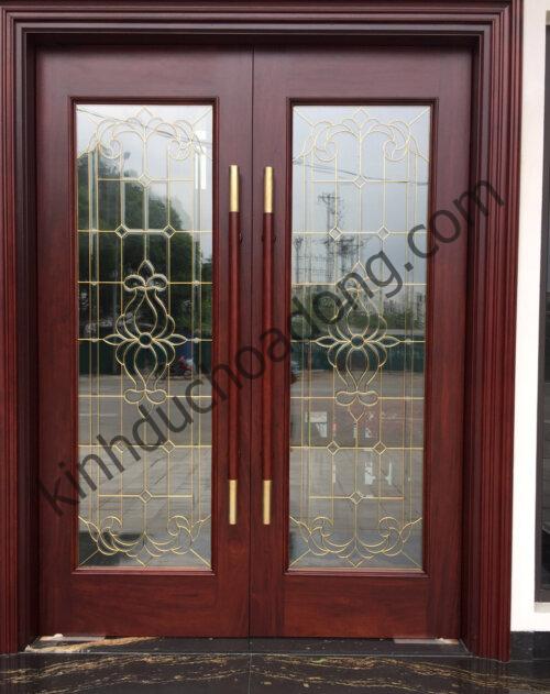 cửa gỗ kính hoa đồng tại Hải phòng