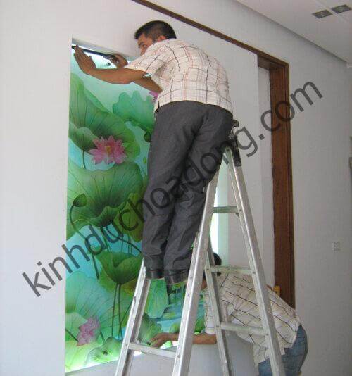 tranh kinh dieu khac hoa sen 2