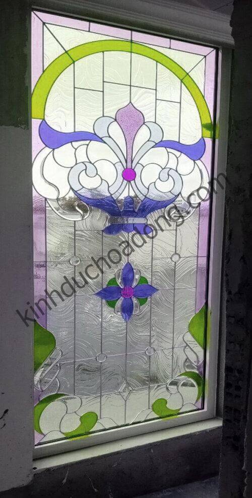 vách kính hoa đồng cố định