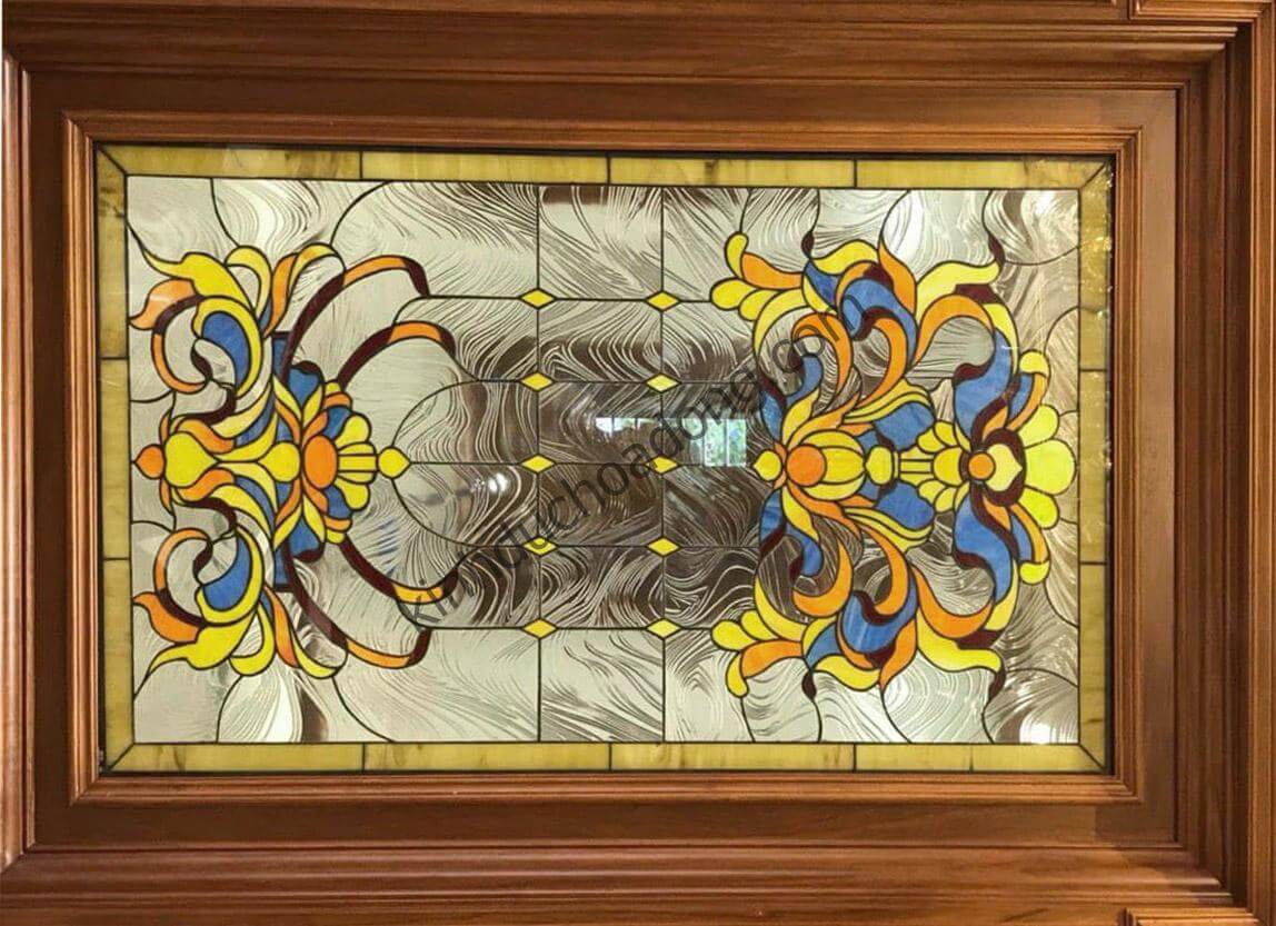 vom-kinh-hoa-dong-07 vòm kính hoa văn đồng hộp dày cm dạng trần trang trí