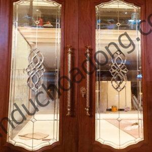 Cửa kính hoa đồng khung gỗ đẹp lắp tại Việt trì, phú thọ